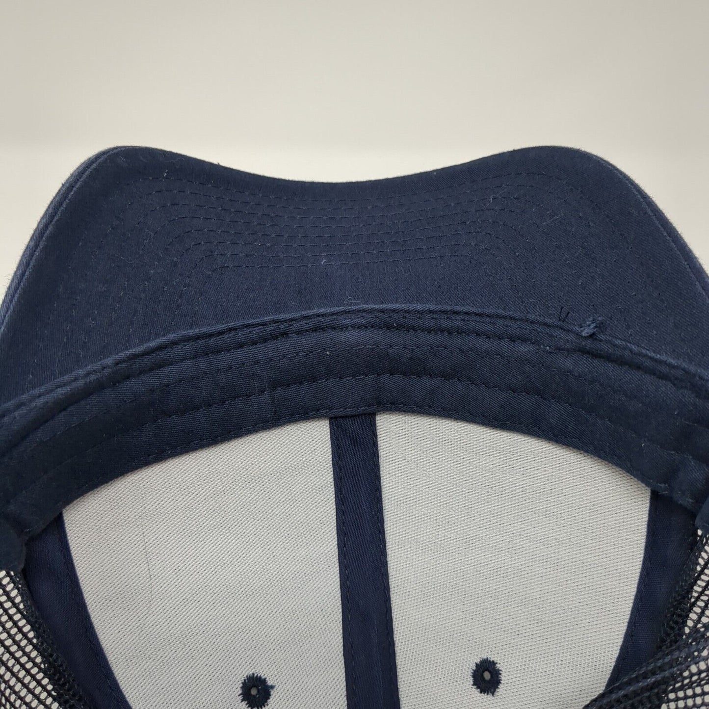 NV Caps Snapback Trucker Hat Blue One Size Adjustable Mesh Back Blank