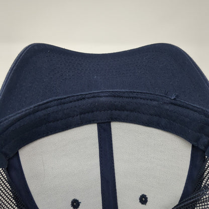 NV Caps Snapback Trucker Hat Blue One Size Adjustable Mesh Back Blank