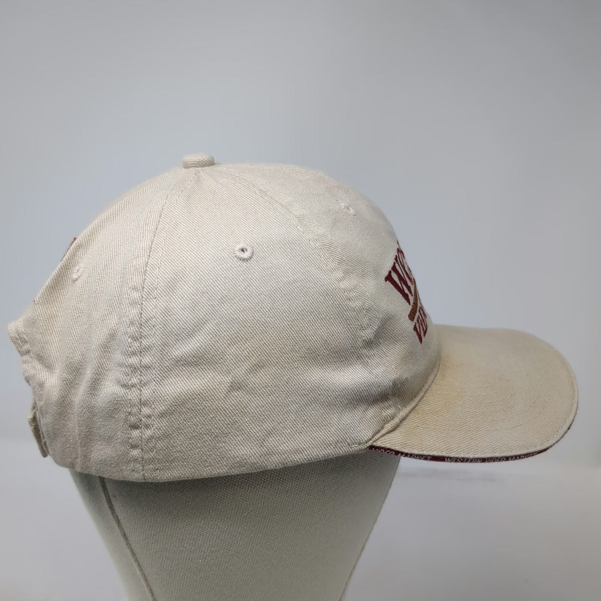 Western Video Market Cattle WVM Beige Baseball Cap One Size Cotton Strapback Hat