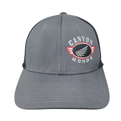Canyon Honda Fitted Mesh Back Trucker Hat Gray L/XL Colorblock Fitmax 70
