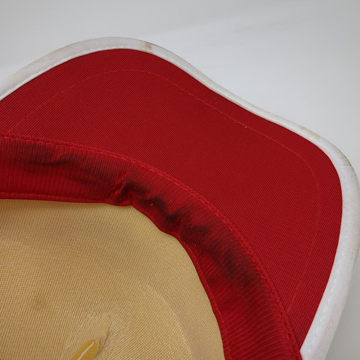 San Sun Trucker Hat Red White One Size Snapback Pumpers Inc Roosevelt UT Striped