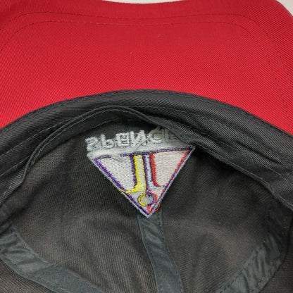 Spencer's Baseball Cap Black Red One Size Suede Brim Slideback Gift Shop Hat