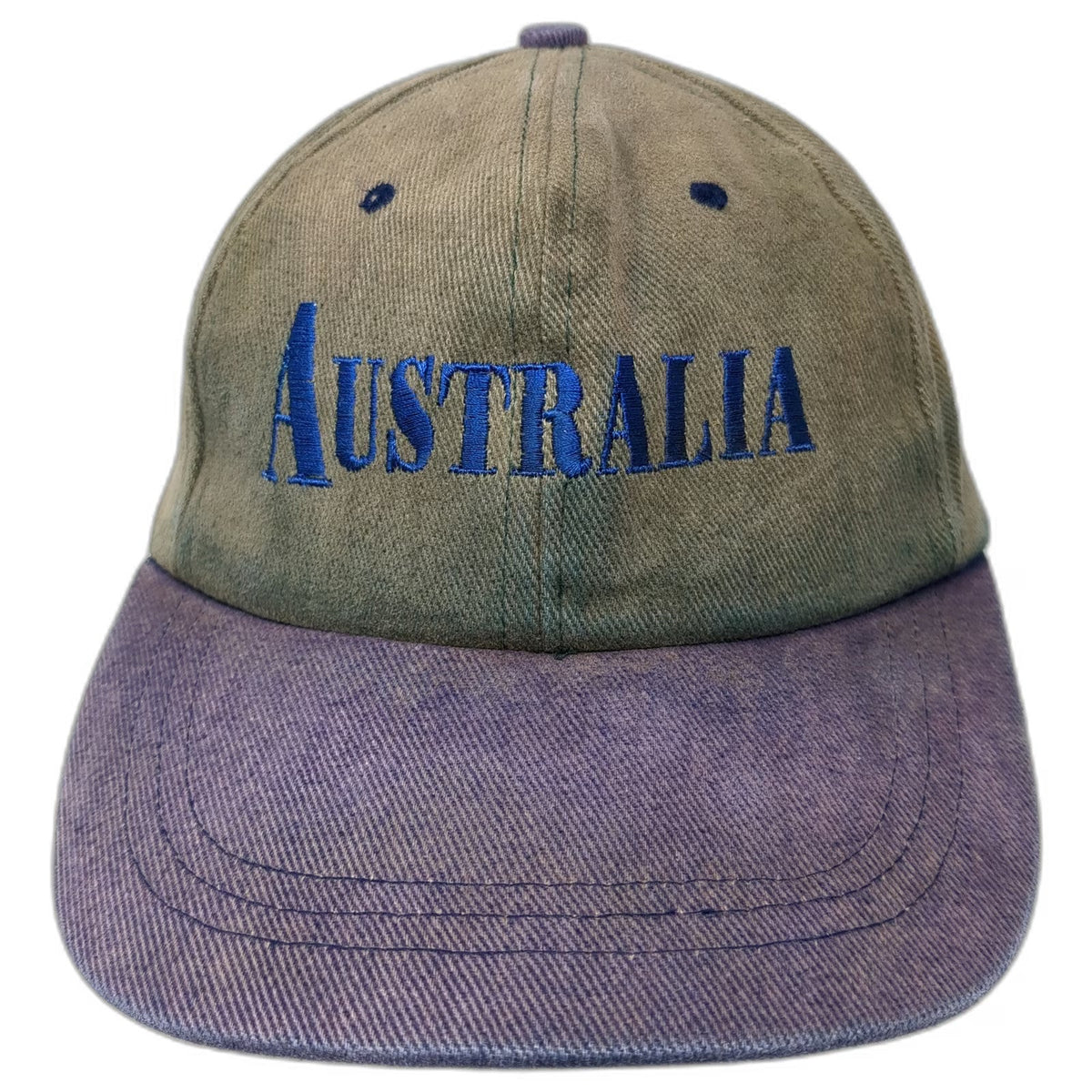Baseball Cap Green Purple One Size Australia Kangaroo Strapback Embroidered Hat