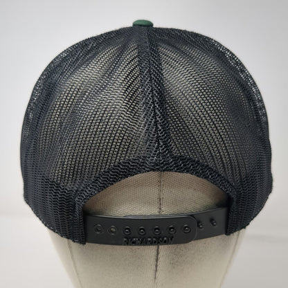Richardson Trucker Hat Green Black White One Size WestBred Snapback Patch Wheat