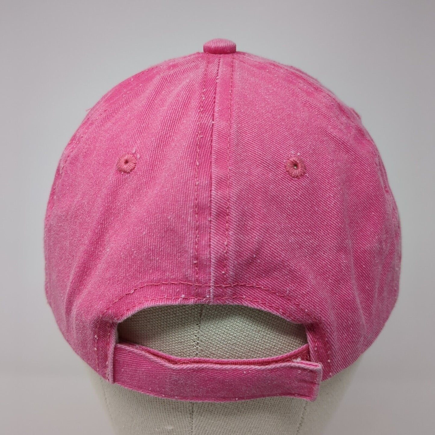 Yellowstone Nat'l Park Strapback Hat Pink One Size Adjustable Top Image USA