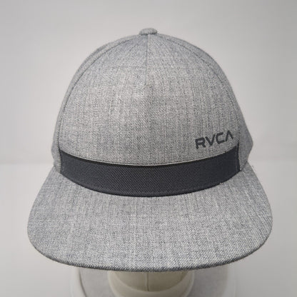 RVCA Snapback Hat Gray One Size Adjustable Mid Fit Lightweight 6 Panel