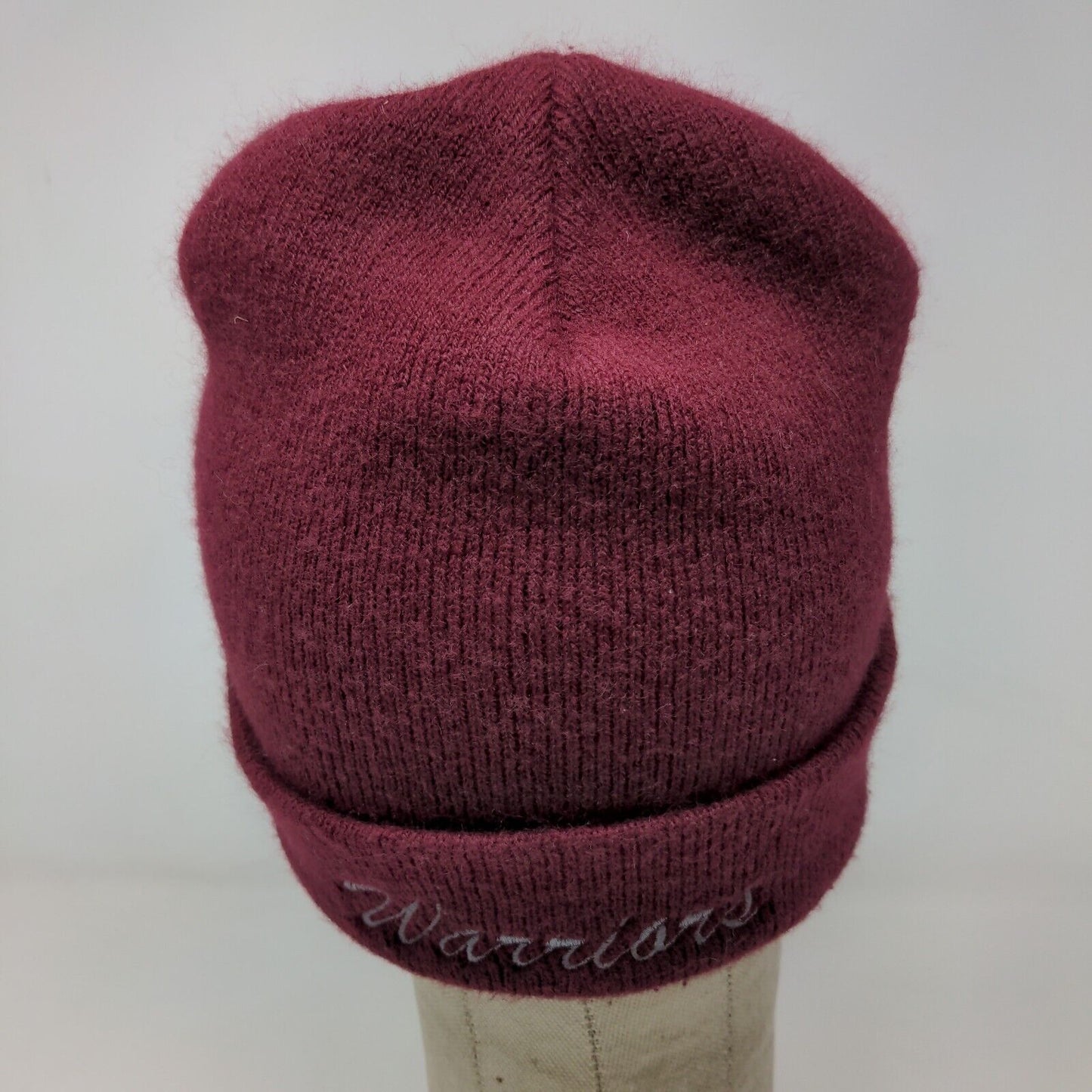 Unbranded Men's Knit Beanie Ski Cap Hat Red Embroidered D Warriors Logo