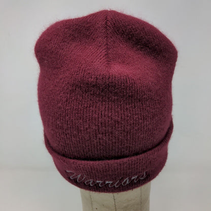 Unbranded Men's Knit Beanie Ski Cap Hat Red Embroidered D Warriors Logo