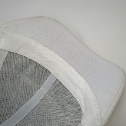 Trucker Hat White Green One Size Tryst Embroidered Logo Snapback Mesh Back