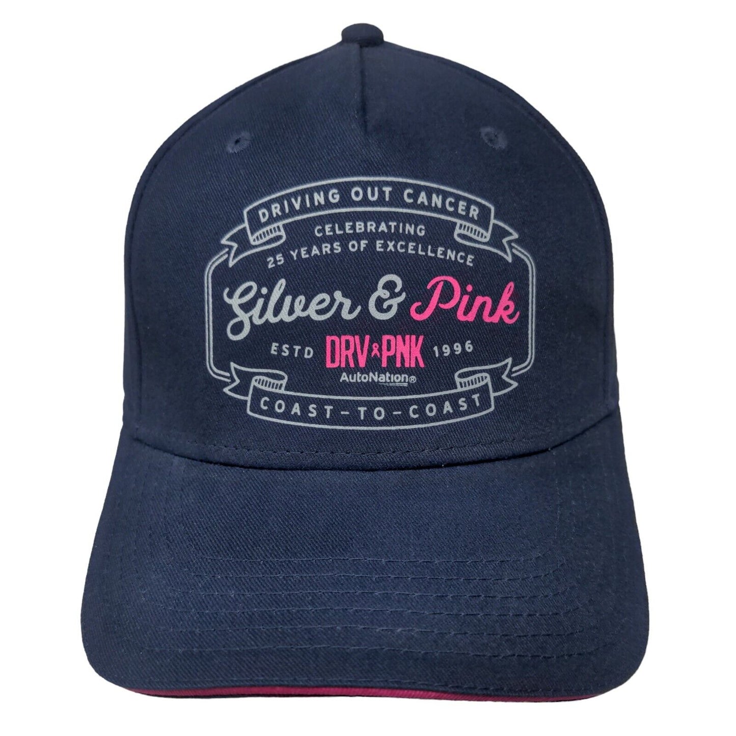 Driving Out Cancer Coast To Coast Auto Nation Strapback Hat Blue One Size