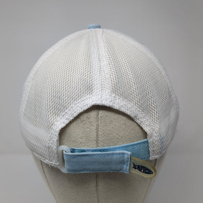 AFTCO Strapback Trucker HatBlue One Size Adjustable Embroidered Mesh Back