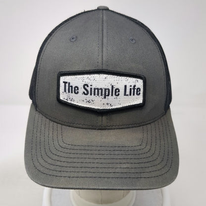 Richardson Trucker Hat Gray One Size The Simple Life Patch Mesh Snapback 112 Cap