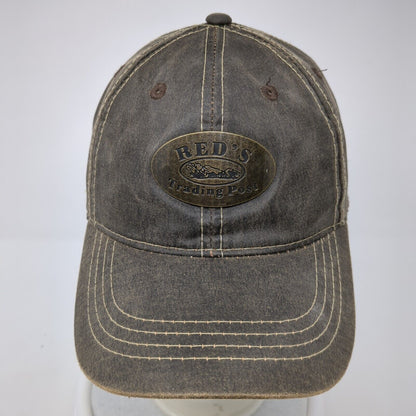 RED'S Trading Post Oldest Gun Shop in Idaho Strapback Hat Brown OS Adjustable
