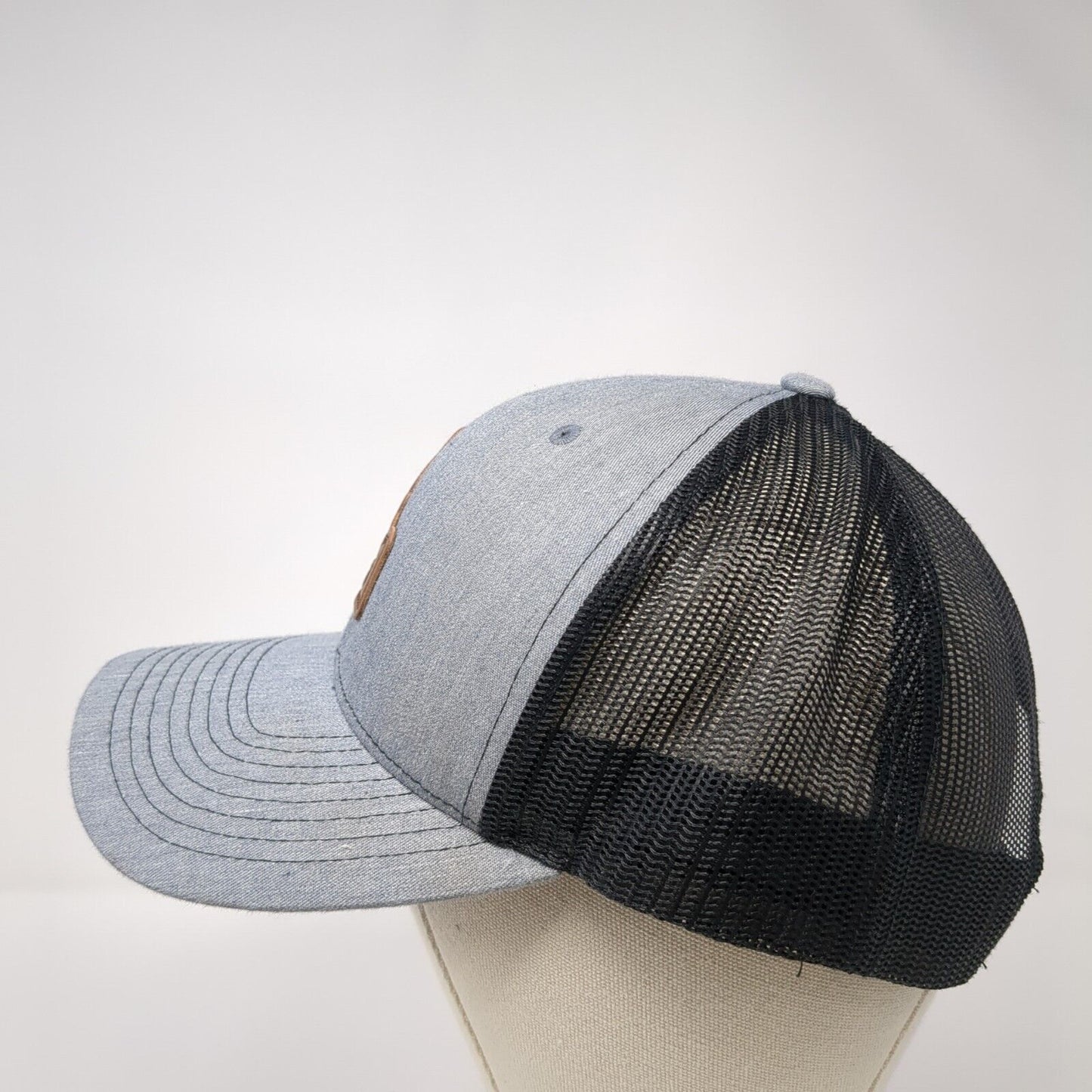 Idaho Snapback Trucker Hat Gray One Size Adjustable Mesh Back Fisherstech