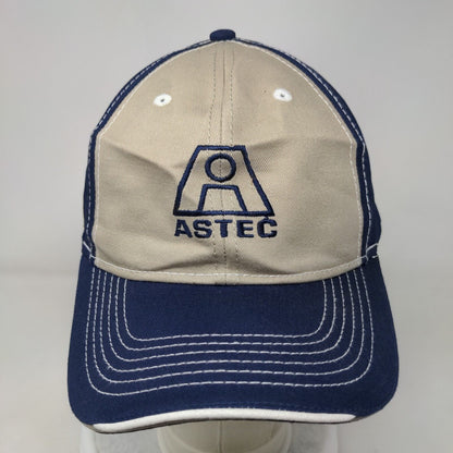 ASTEC Strapback Hat Blue OSFA Embroidered Adjustable 6 Panel Colorblock