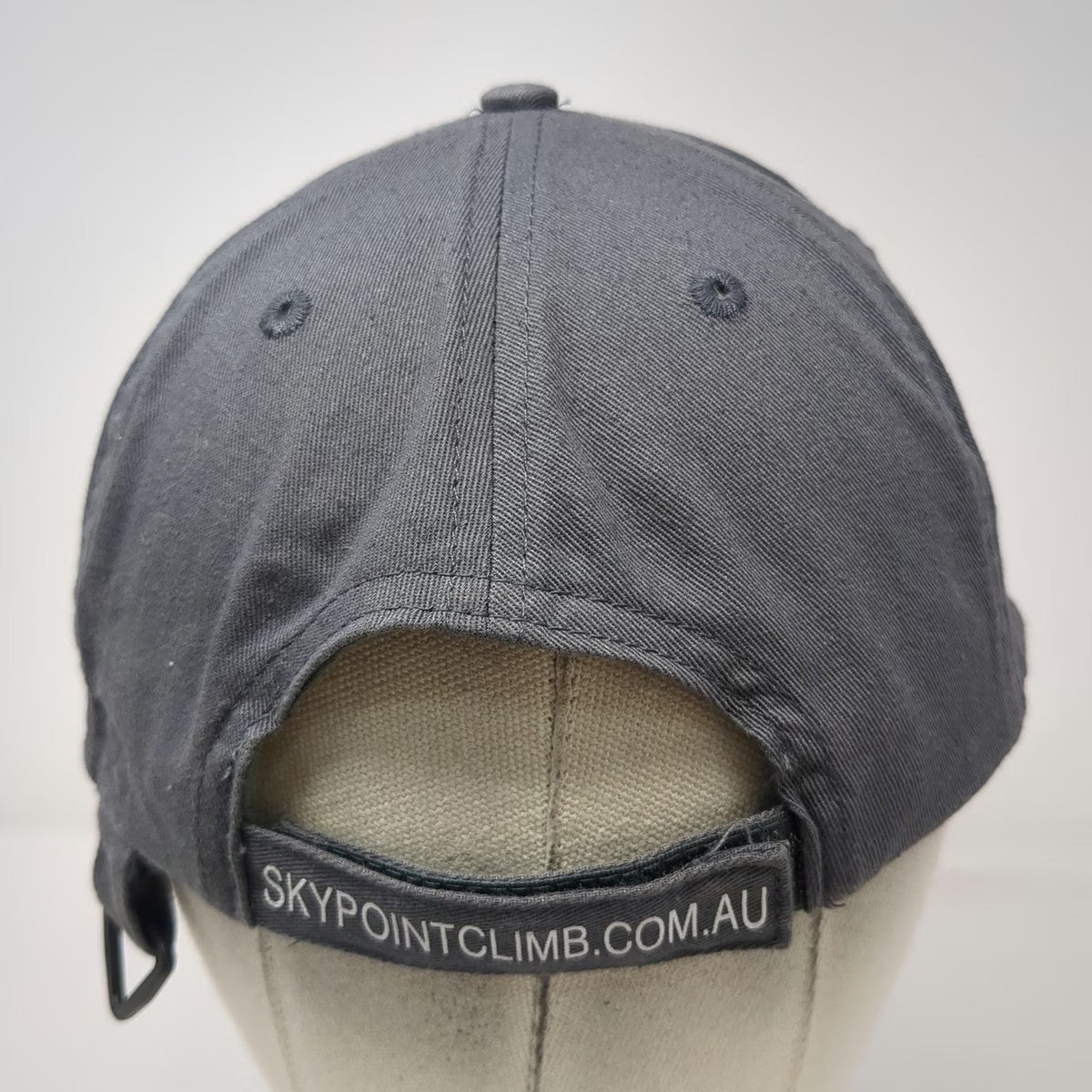 5 Panel Gray One Size Skypoint Climb Logo Embroidered Cotton Strapback Hat
