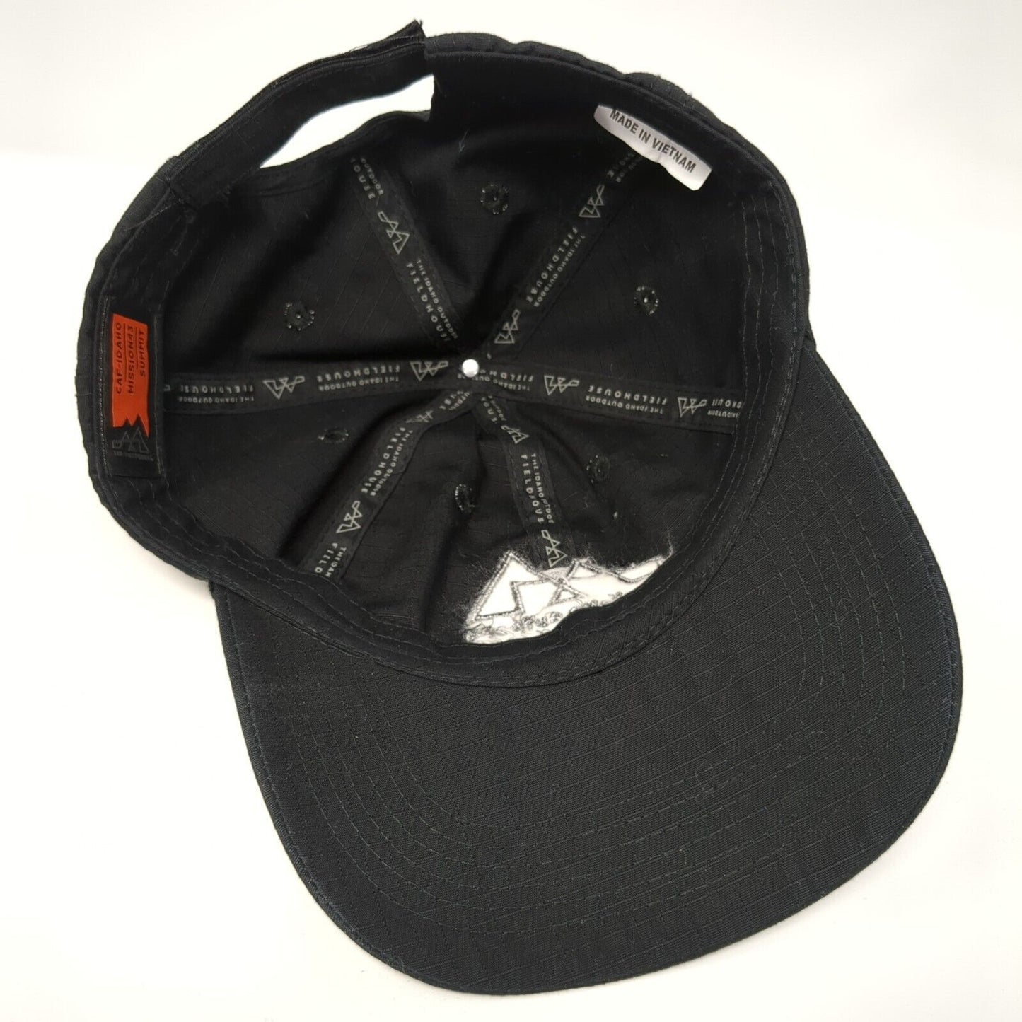 The Idaho Outdoor Fieldhouse Strapback Hat Black One Size Embroidered