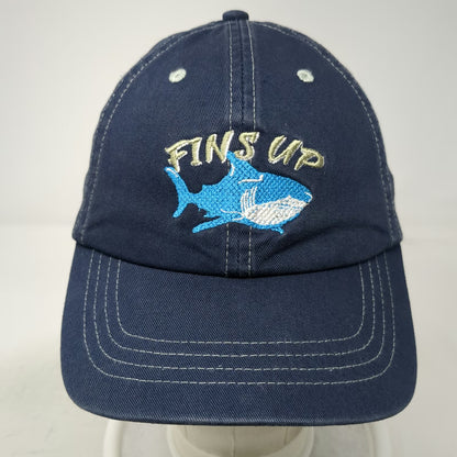 Margaritaville Fins Up Shark Blue Baseball Cap One Size Hat Slideback Contrast