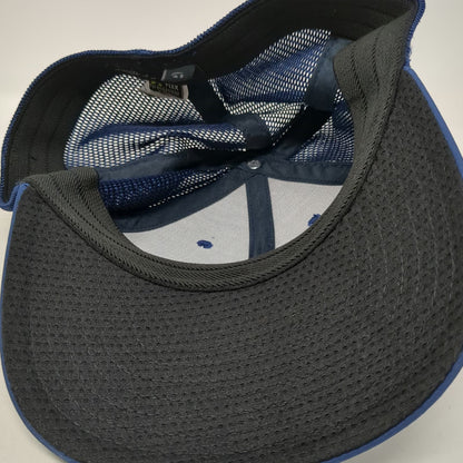 TaylorMade Baseball Cap Blue XL Mesh Team Logo Flexfit Golf Hat Curved Brim