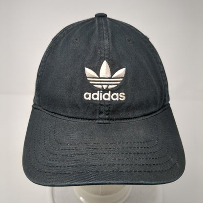 Adidas Trefoil Slideback Hat Black One Size 3 Stripes Logo Adjustable