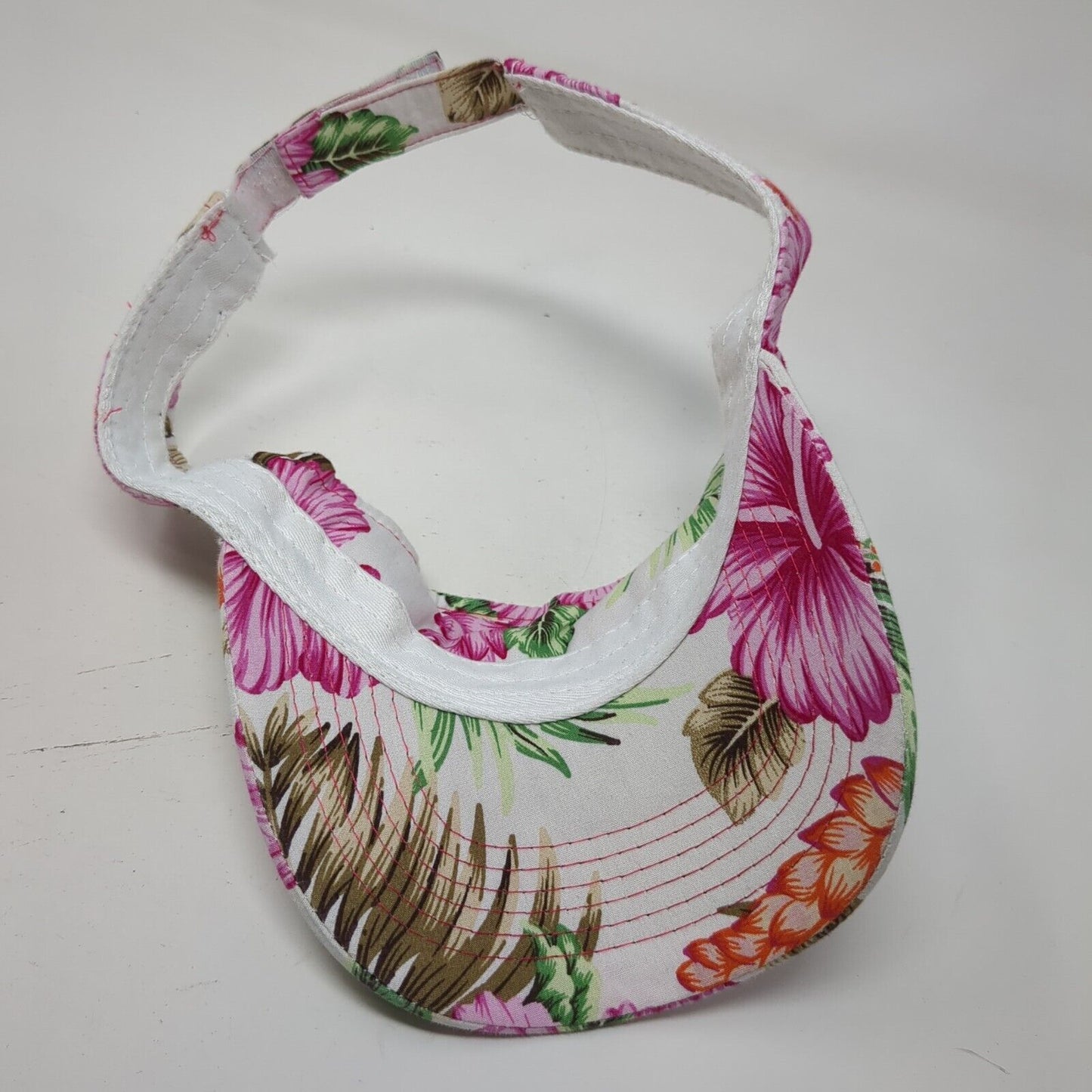Kualoa Hawaii Strapback Sun Visor Hat Multi One Size Embroidered Floral