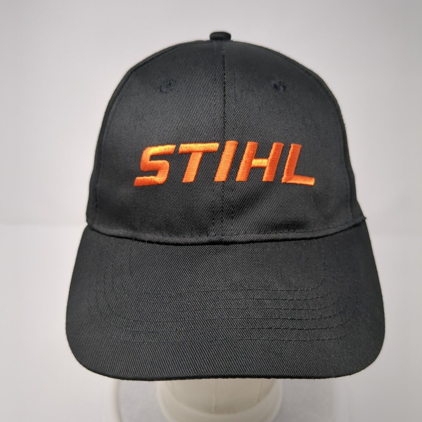 STIHL Snapback Hat Black OSFA Adjustable Embroidered 6 Panel Solid