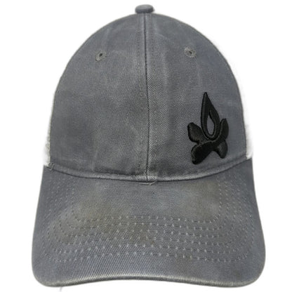 Camp Chef Trucker Hat Gray White One Size Snapback Mesh Flame Logo Outdoor BBQ