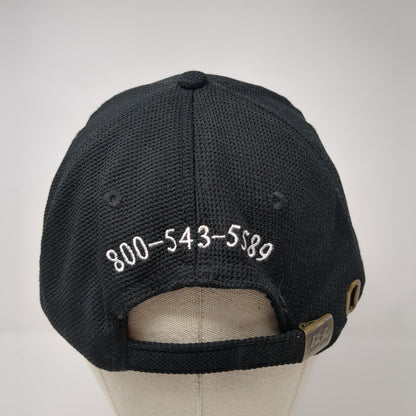 R+L Carriers Racing Slideback Hat Black One Size Adjustable Embroidered Idegy