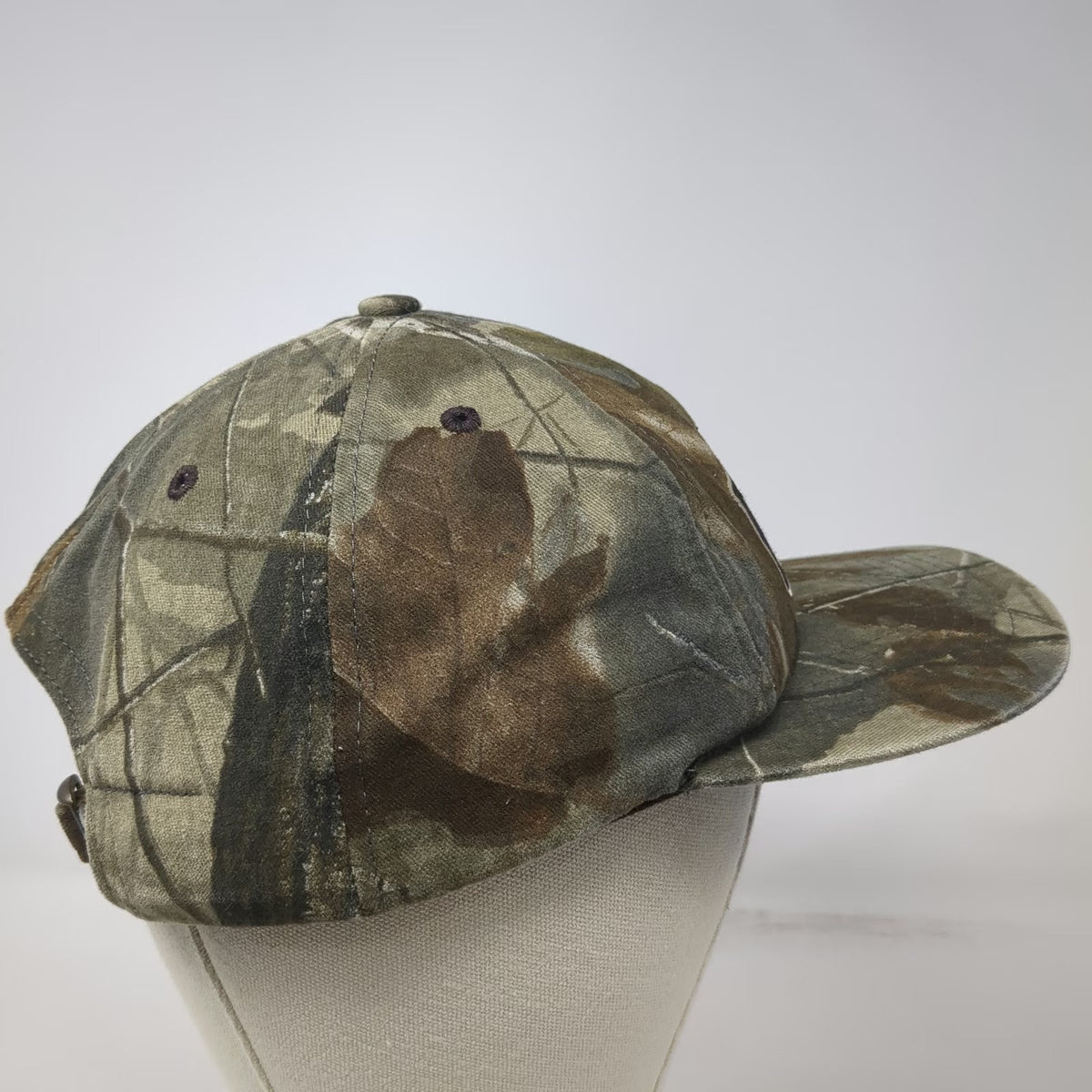 Graffiti Baseball Cap Green Brown One Size Kuma Embroidery Camo Slideback Hat