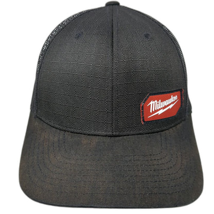 Milwaukee Trucker Hat Black One Size Snapback Mesh Gridiron Patch Workwear Tools