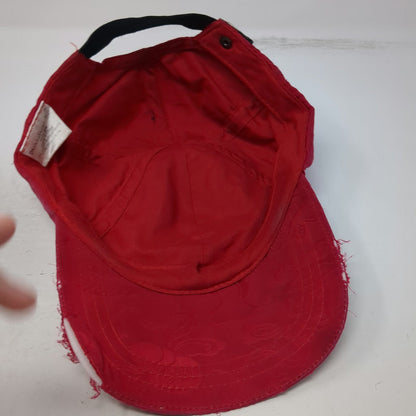Dreamsacks Baseball Cap Red One Size 100% Silk Chinese Pattern Hat Slideback