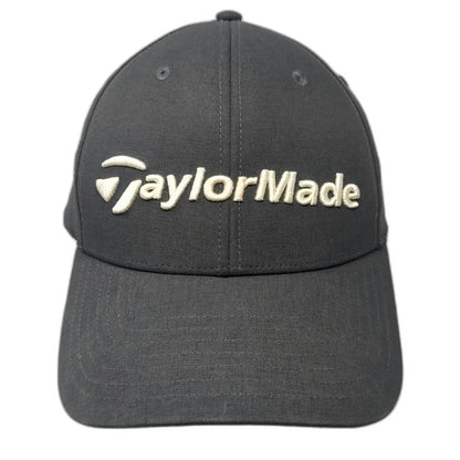 TaylorMade Baseball Cap Gray White One Size Strapback Curved Brim Golf Hat