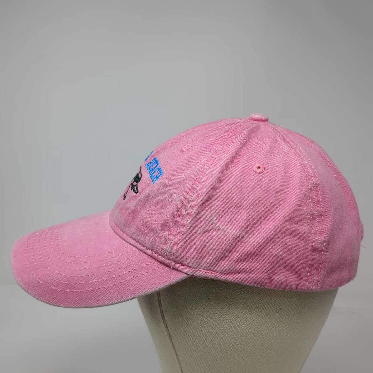 Ben Kaufman Pink Baseball Cap One Size Flagler Beach Sea Turtle Strapback Hat