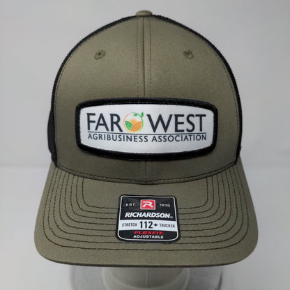 Far West Agribusiness Association Snapback Trucker Hat Green OSFA Mesh Back