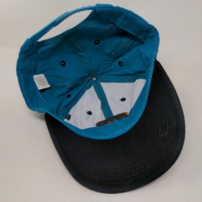 Monogram Snapback Hat Blue OSFM Embroidered Adjustable Colorblock
