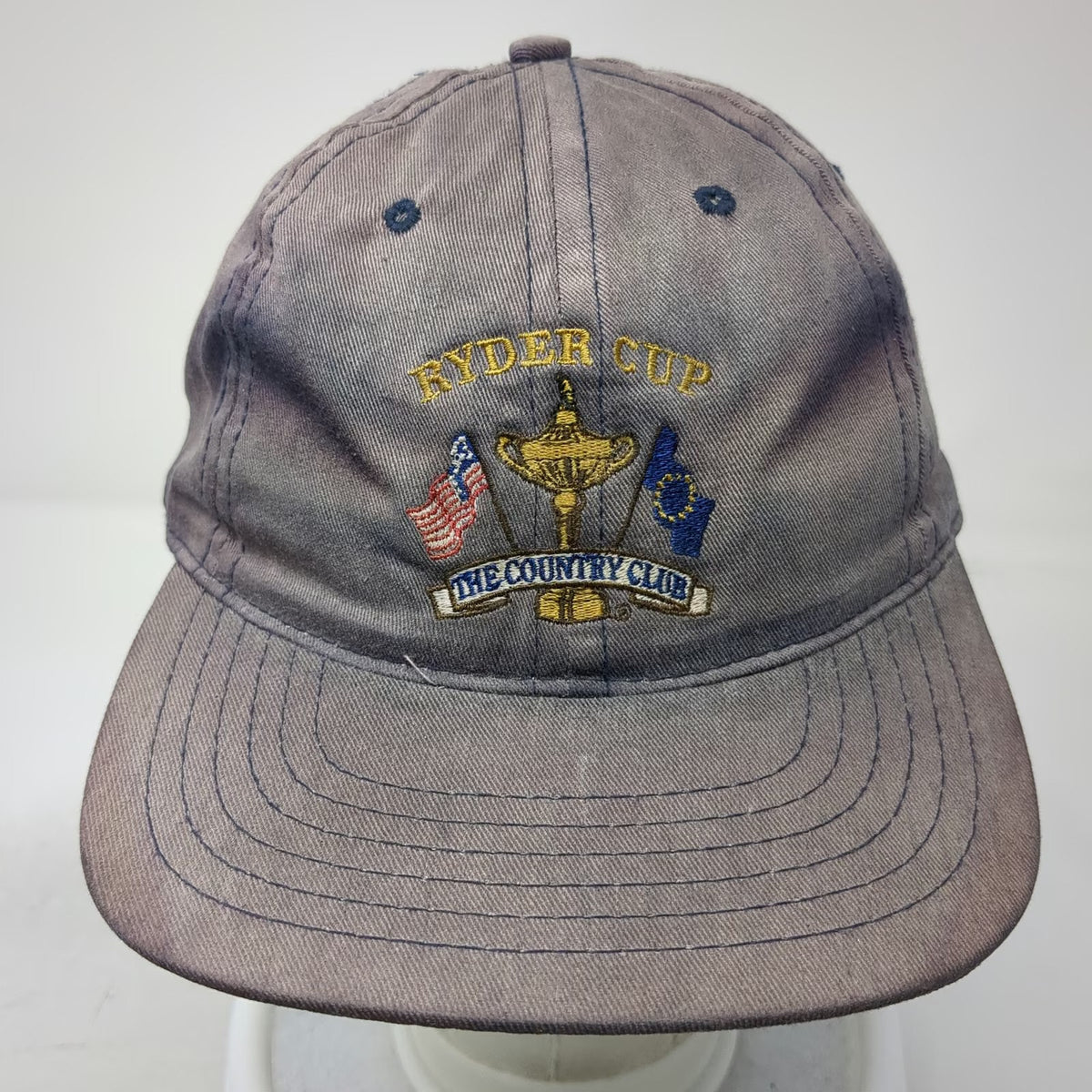Slazenger Baseball Cap Blue OS Ryder Cup The Country Club Hat Strapback Vintage