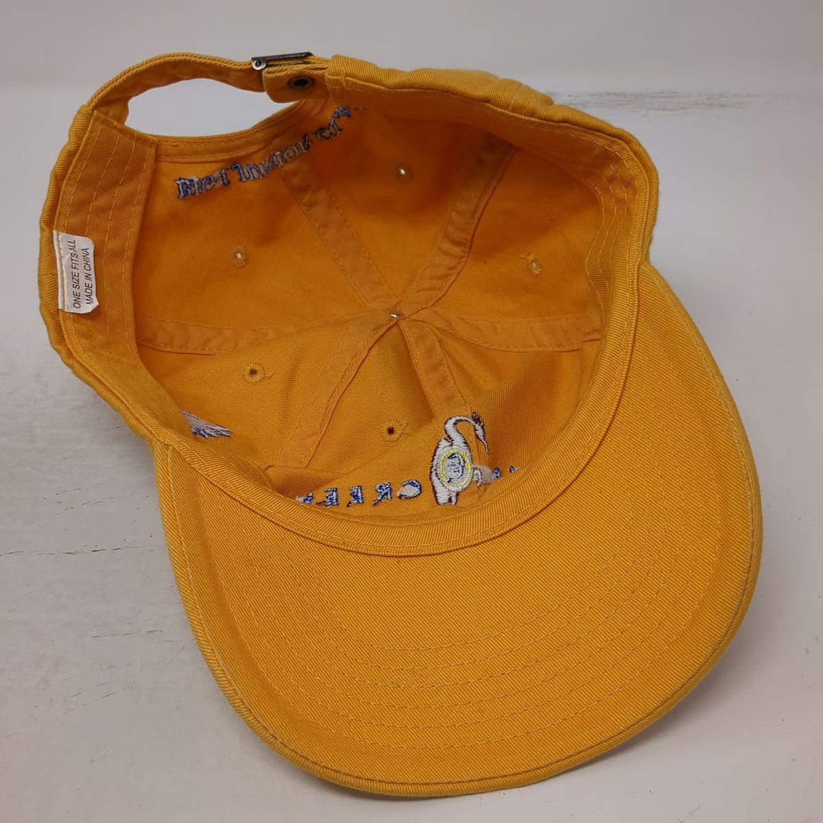 Big I Junior Classic Baseball Cap Yellow OSFM Allied Insurance Crane Creek Hat