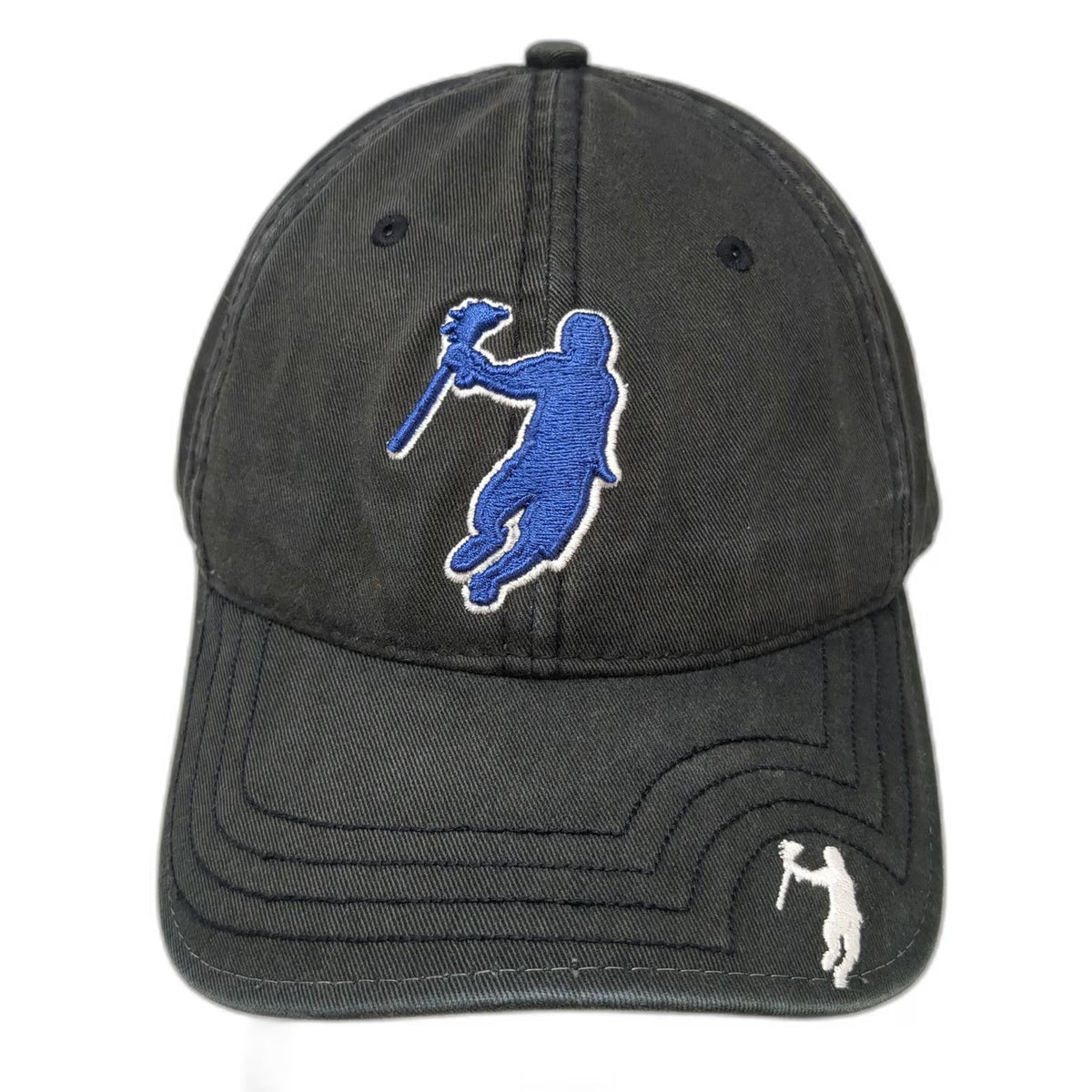 The Game Baseball Cap Black Blue White One Size Lacrosse Player Embroidery Hat