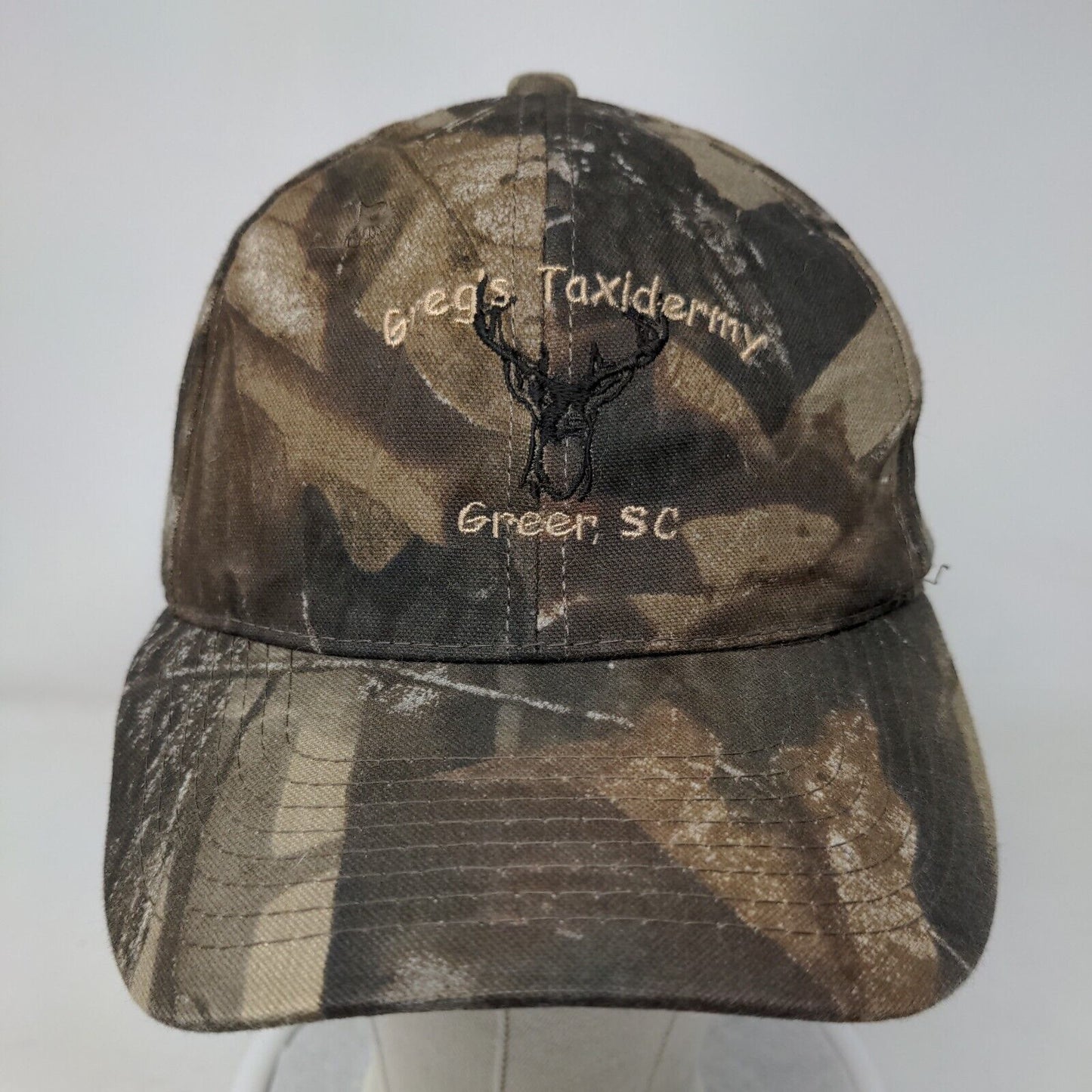 Greg's Taxidermy Strapback Hat Camo One Size Realtree Port Authority