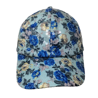 Floral Sequin Sparkle Strapback Hat Multi One Size Adjustable 6 Panel