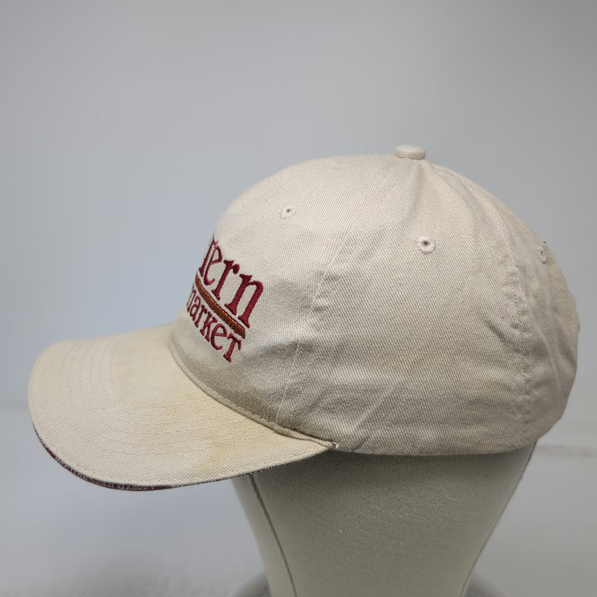 Western Video Market Cattle WVM Beige Baseball Cap One Size Cotton Strapback Hat