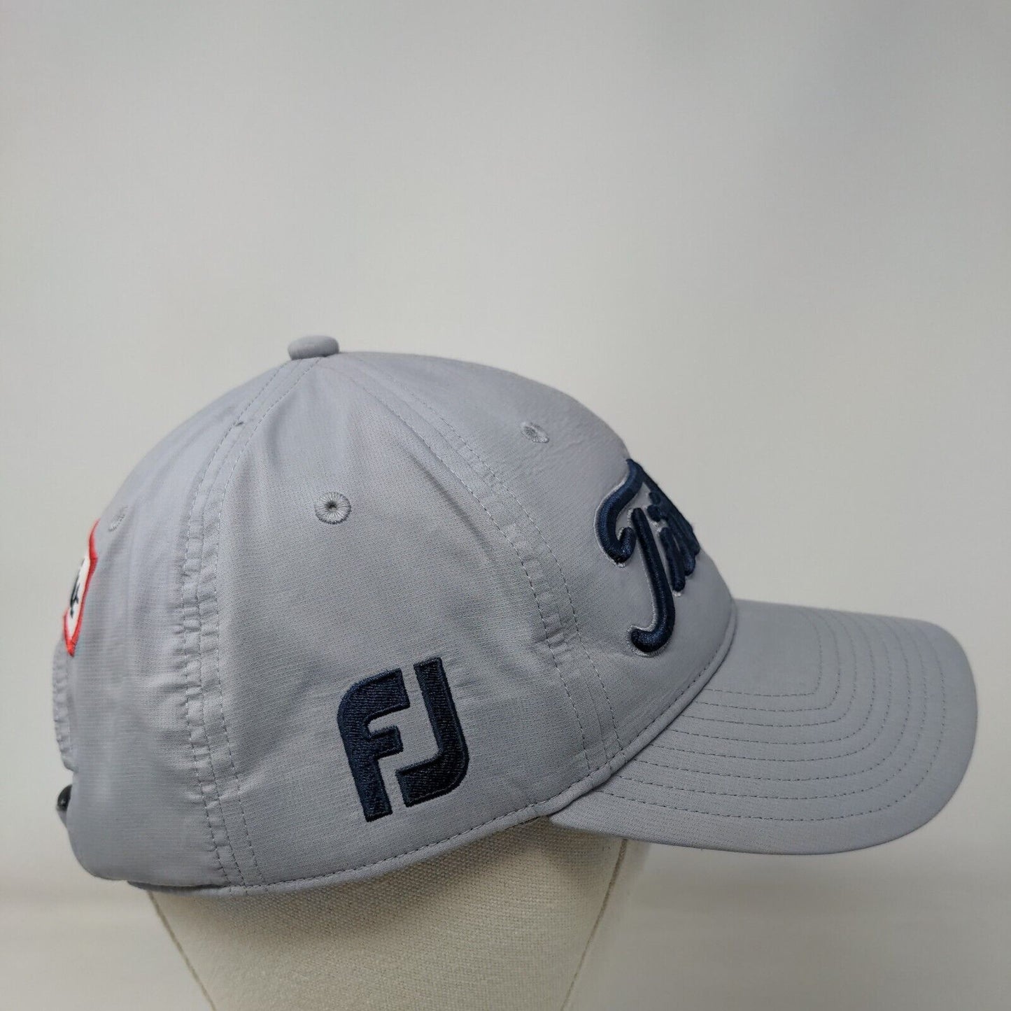 Titleist Slideback Hat Gray One Size Adjustable Embroidered Vent Holes