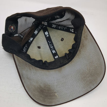 San Diego Padres MLB New Era Baseball Cap Brown L Mesh Back Stretch Fit Hat