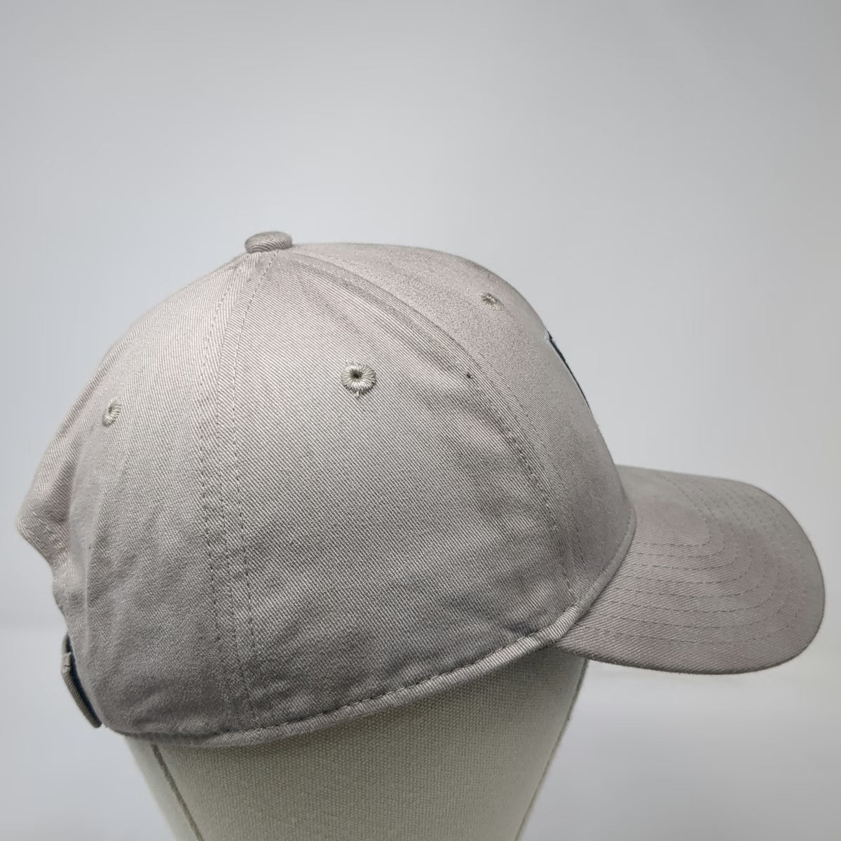 NFL Team Apparel Las Vegas Raiders Cap Gray One Size Strapback Hat Shield Logo