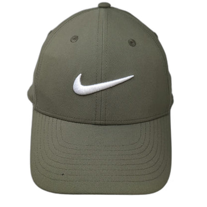 Nike Baseball Cap Green L Dri-FIT Strapback Performance Athletic Swoosh Hat