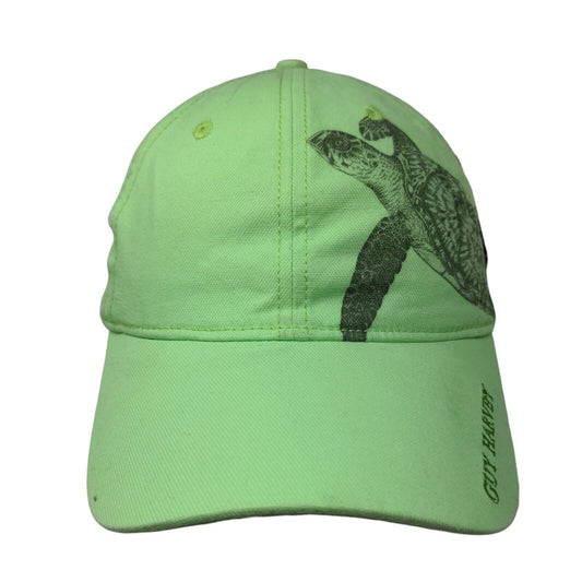 Guy Harvey Turtle Strapback Hat Green One Size Embroidered W/Tags