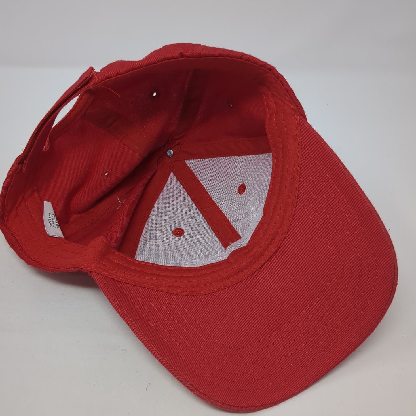 Macs Tire & Auto Strapback Hat Red One Size Adjustable Embroidered
