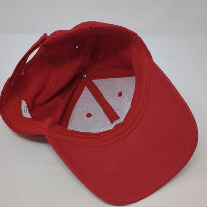 Macs Tire & Auto Strapback Hat Red One Size Adjustable Embroidered