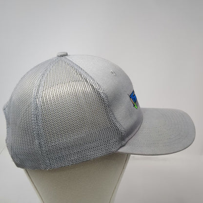 Port Authority Silver Creek Gray Trucker Hat One Size Mesh Snapback Logo Cotton