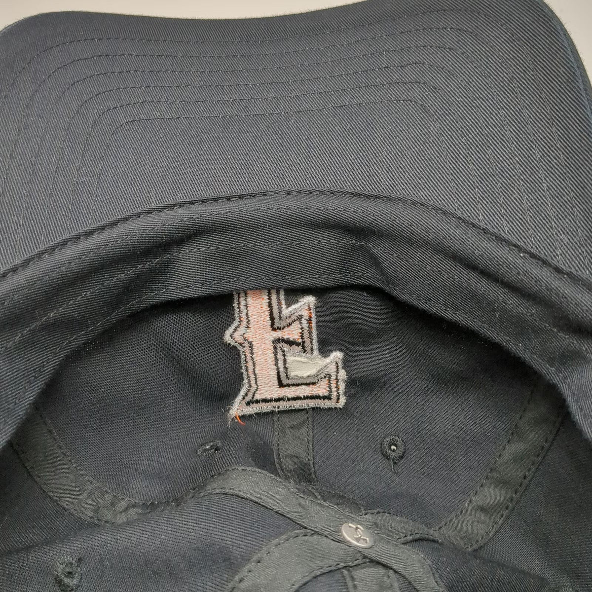 Under Armour Baseball Cap Black Orange White OSFM Slideback Letter F Logo Hat